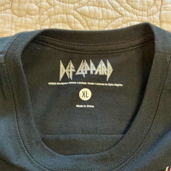 Def Leppard Hysteria Tour 1988 Graphic Black Tee unisex size XL - Picture 4 of 4